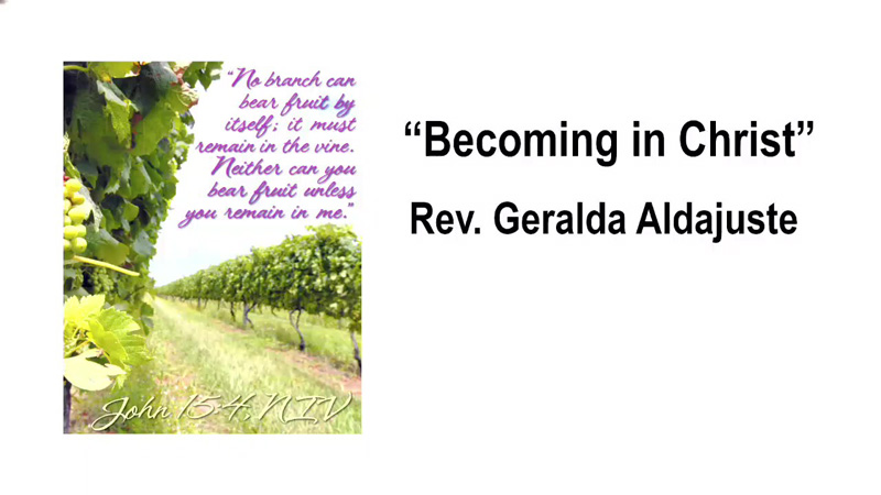 Becoming in Christ